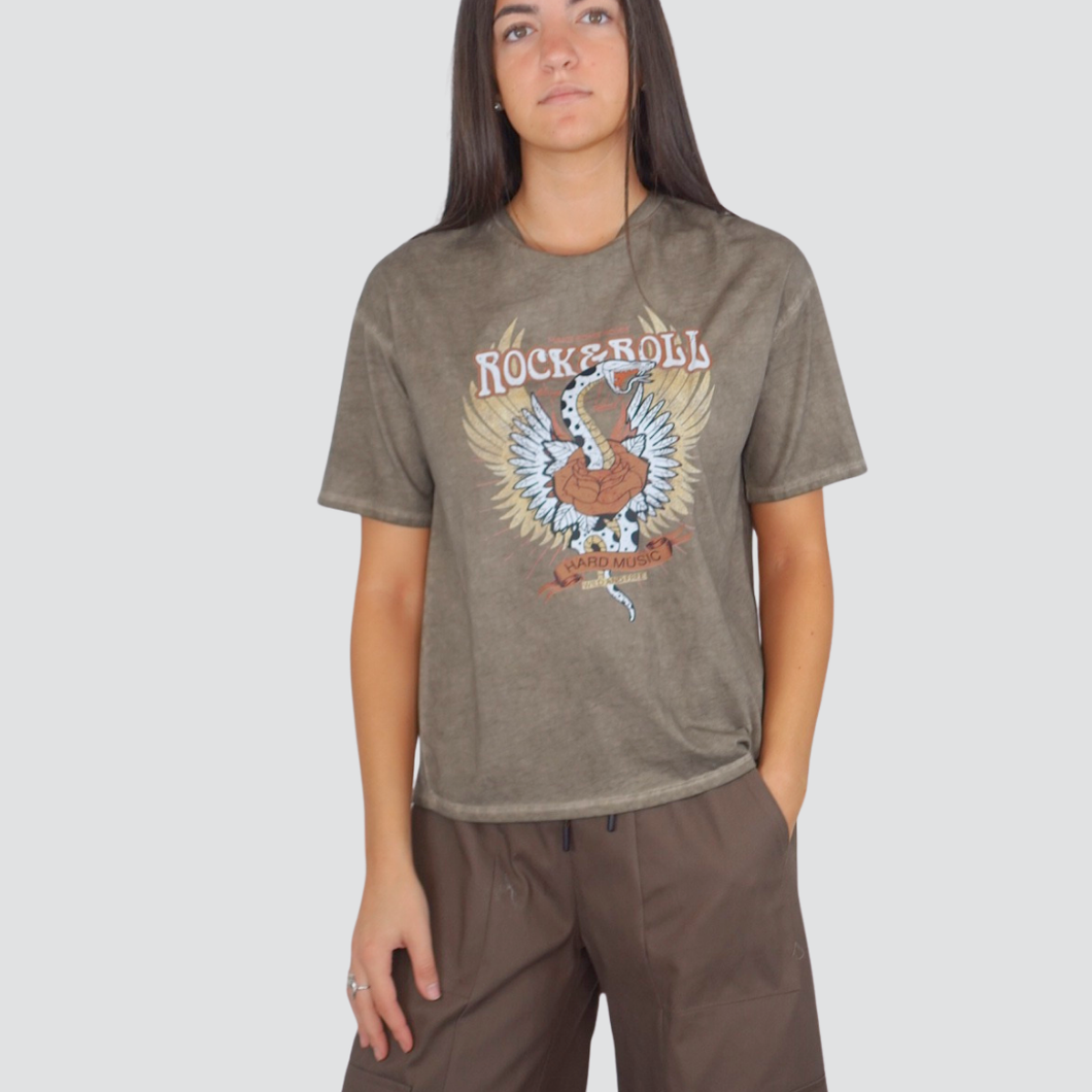 Haveone t-shirt over con stampa 100% cotone Art TMA-P035