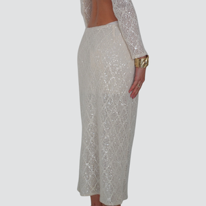 Haveone gonna longuette incrociata anello micro paillettes Art GMA-N134