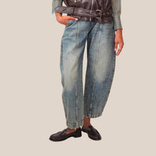 Carica l'immagine nel visualizzatore di Gallery, Haveone jeans GLEN barrell pinces ginocchio 100% cotone Art PGZ-R079
