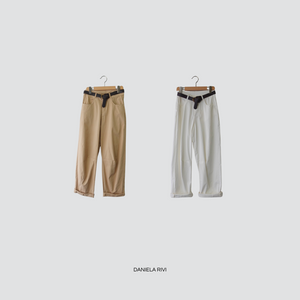 Vicolo pantalone barrel tela leggera 97% cotone Art TD2111