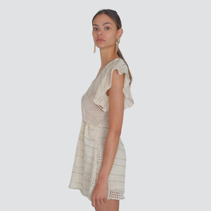 Haveone tuta corta incrociata filo lurex Art YMA-N013