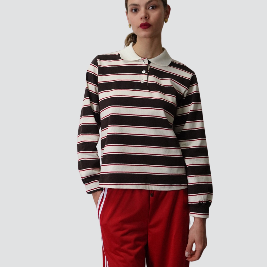 Vicolo polo rigata 77% cotone Art TD1041