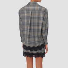 Carica l&#39;immagine nel visualizzatore di Gallery, Haveone camicia scozzese con pizzo 35% viscosa Art CMA-P088
