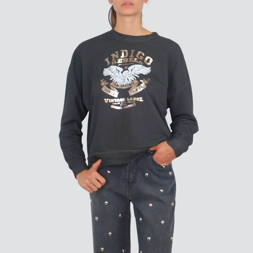 Haveone felpa over garzata con stampa 60% cotone Art FFW-P025