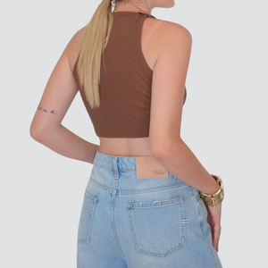 Vicolo canotta crop costina Art UD0326