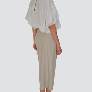 Vicolo gonna nodo con applicazioni 80% viscosa 20% lino Art TD2693