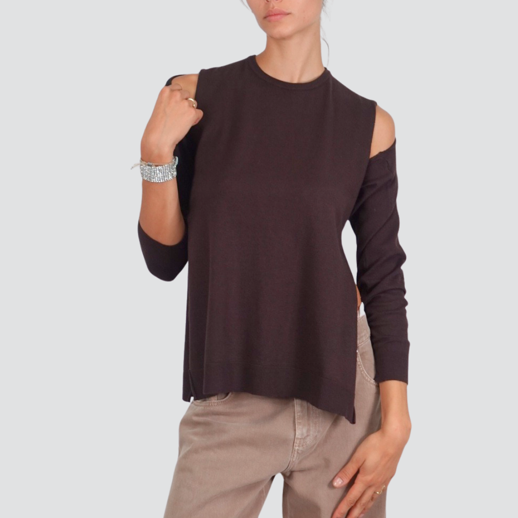Vicolo completo gilet spacchi laterali più coprispalle 52% viscosa Art 22147F