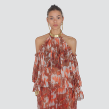 Carica l&#39;immagine nel visualizzatore di Gallery, Haveone camicia fantasia cut out collana oro Art RVS-N102
