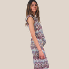 Carica l'immagine nel visualizzatore di Gallery, Tensione in maglia filo lurex spacchetto laterale 100% viscosa Art S26MD03
