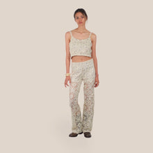 Carica l'immagine nel visualizzatore di Gallery, Haveone pantalone palazzo crochet con paillettes Art PMA-Q249
