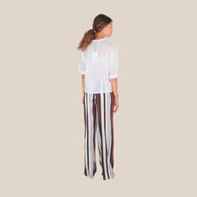 Carica l'immagine nel visualizzatore di Gallery, Vicolo pantalone palazzo rigato elastico vita Art TAB2647
