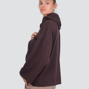 Vicolo cardigan coulisse con cappuccio 52% viscosa Art 22148F