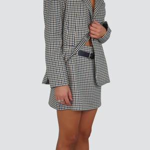 Haveone mini gonna pied de poule con cintura 33% viscosa Art GFW-P054