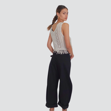 Carica l&#39;immagine nel visualizzatore di Gallery, Haveone pantalone con cintura 97% cotone Art PVS-N331
