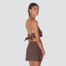 Carica l&#39;immagine nel visualizzatore di Gallery, Vicolo completo crop top più mini gonna pareo 100% lino Art TD3207

