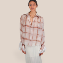 Carica l'immagine nel visualizzatore di Gallery, Haveone camicia over fantasia con fondo pizzo 85% lyocell Art CVS-Q260
