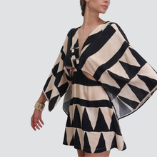 Carica l&#39;immagine nel visualizzatore di Gallery, Haveone abito corto farfalla accessorio schiena 100% viscosa Art AMA-N235
