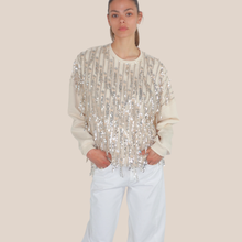 Carica l'immagine nel visualizzatore di Gallery, Haveone felpa over garzata con paillettes 65% cotone Art CFW-Q080
