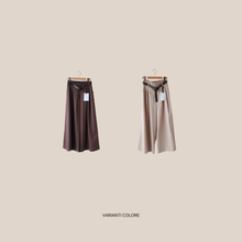 Carica l'immagine nel visualizzatore di Gallery, Haveone pantalone palazzo pinces elastico retro con cintura Art PVE-Q189
