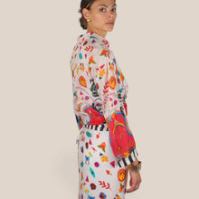Carica l'immagine nel visualizzatore di Gallery, Tensione in camicia over stampa 78% cotone 22% silk Art 39784
