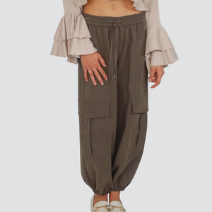Haveone cargo elastico vita con coulisse polsino fondo 65% viscosa Art PSO-P219