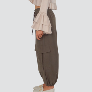 Haveone cargo elastico vita con coulisse polsino fondo 65% viscosa Art PSO-P219