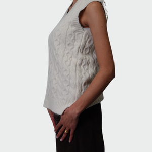 Haveone gilet over trecce spacchetti laterali Art LPH-M028