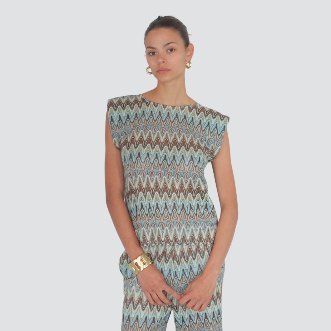Tensione in t-shirt fantasia geometrica Art TH1255