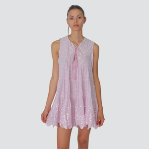 Susy mix kaftano ricamato con paillettes 100% cotone Art VE1129