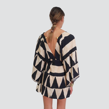 Carica l&#39;immagine nel visualizzatore di Gallery, Haveone abito corto farfalla accessorio schiena 100% viscosa Art AMA-N235
