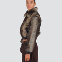 Carica l&#39;immagine nel visualizzatore di Gallery, Dixie bomber ecopelliccia con zip elastico fondo foderata Art V945Y029X
