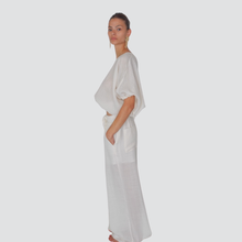 Carica l&#39;immagine nel visualizzatore di Gallery, Vicolo pantalone gamba ampia elastico vita con coulisse 100% ramia Art TD2908
