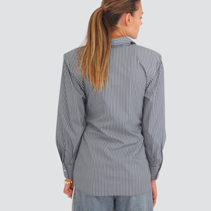 Vicolo camicia con spallini rigata con cintura 68% cotone Art TF1165