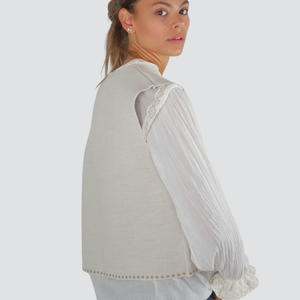 Tensione in gilet con ricamo Art W5HMG35