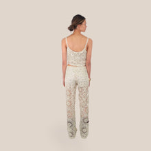 Carica l'immagine nel visualizzatore di Gallery, Haveone pantalone palazzo crochet con paillettes Art PMA-Q249
