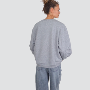 Vicolo felpa over garzata con stampa 60% cotone Art RF0268