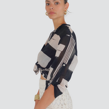 Carica l&#39;immagine nel visualizzatore di Gallery, Haveone camicia coreana manica cort a100% viscosa Art CMA-N435
