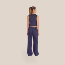 Carica l'immagine nel visualizzatore di Gallery, Kontatto pantalone palazzo con cintura 20% viscosa Art MN6000 ( blazer Art MN6001 )
