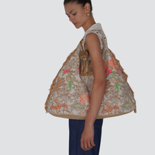 Carica l&#39;immagine nel visualizzatore di Gallery, Susy mix borsa shopper ricamata manico elastico B01709
