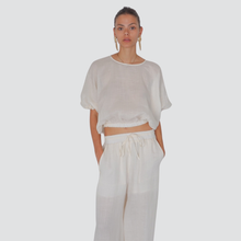 Carica l&#39;immagine nel visualizzatore di Gallery, Vicolo blusa elastico vita coulisse polsi 100% ramia Art TD2892
