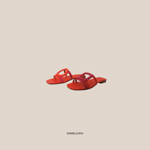 Carica l'immagine nel visualizzatore di Gallery, Divine Follie ciabatta arancio fucsia Art E095
