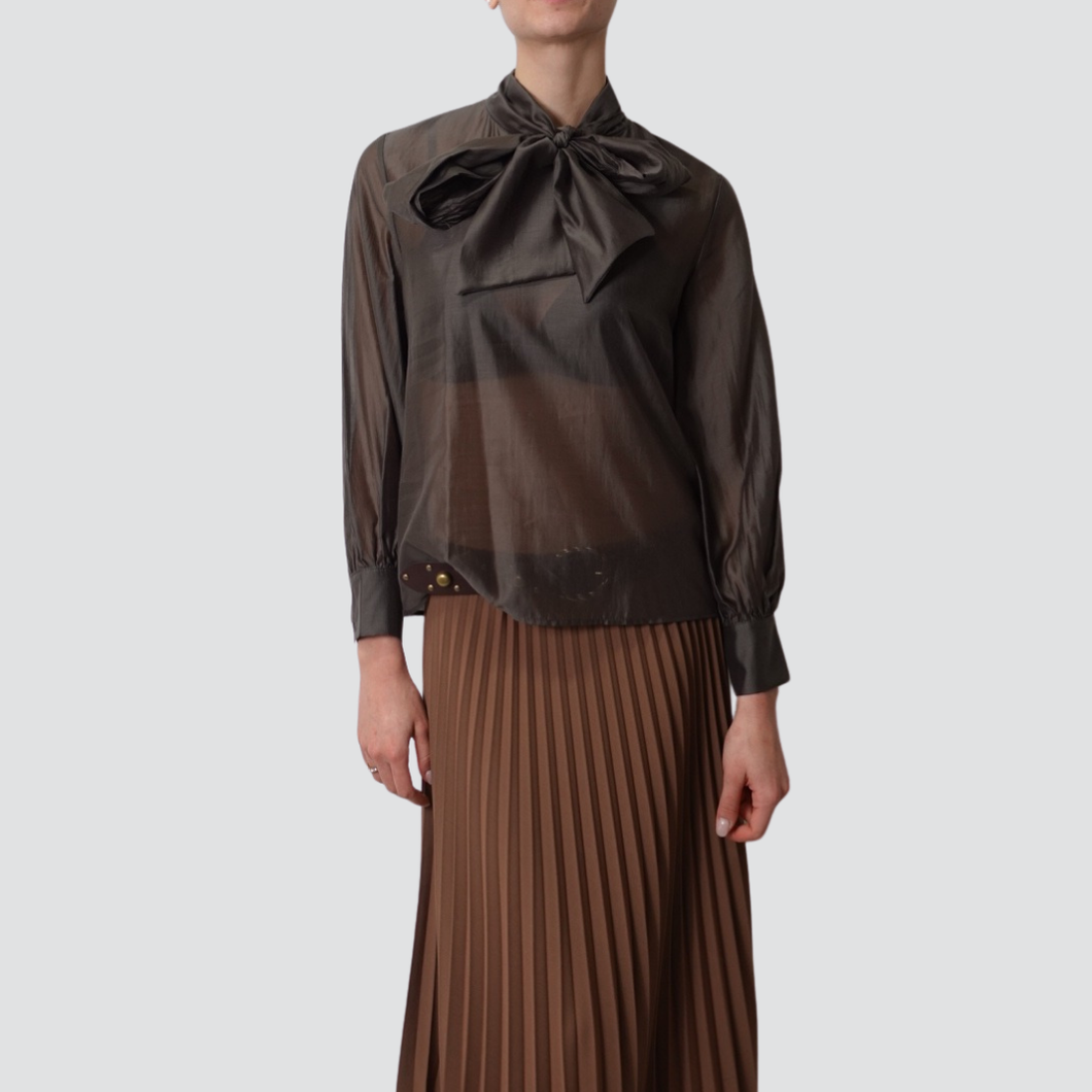 Haveone camicia collo annodato 85% tencel Art CGM-N067
