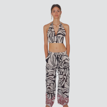 Carica l&#39;immagine nel visualizzatore di Gallery, Vicolo pantalone fantasia elastico vita con coulisse 100% cotone Art TD2920
