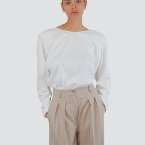 Vicolo t-shirt over con spalline e scollatura schiena 100% cotone Art UF195
