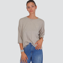 Carica l&#39;immagine nel visualizzatore di Gallery, Vicolo maglia over manica 3/4 40% viscosa 25% lana 5% cashmere Art 22029F
