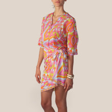 Carica l'immagine nel visualizzatore di Gallery, Tensione in mini gonna foulard 100% viscosa  Art PE260545
