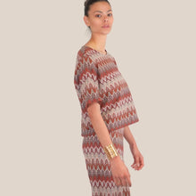 Carica l'immagine nel visualizzatore di Gallery, Vicolo maglia zig zag over 50% cotone art TAB2457
