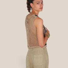 Carica l'immagine nel visualizzatore di Gallery, Vicolo gilet rete con ricamo 50% cotone Art 5AB5028
