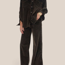 Carica l'immagine nel visualizzatore di Gallery, Philia Loft pantalone velluto caffè 77% cotone 23% lyocell Art D03E0219
