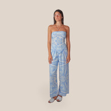 Carica l'immagine nel visualizzatore di Gallery, Tensione in pantalone palazzo elastico vita 100% viscosa Art PE260580
